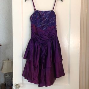 Purple prom, evening dress - size 3 small